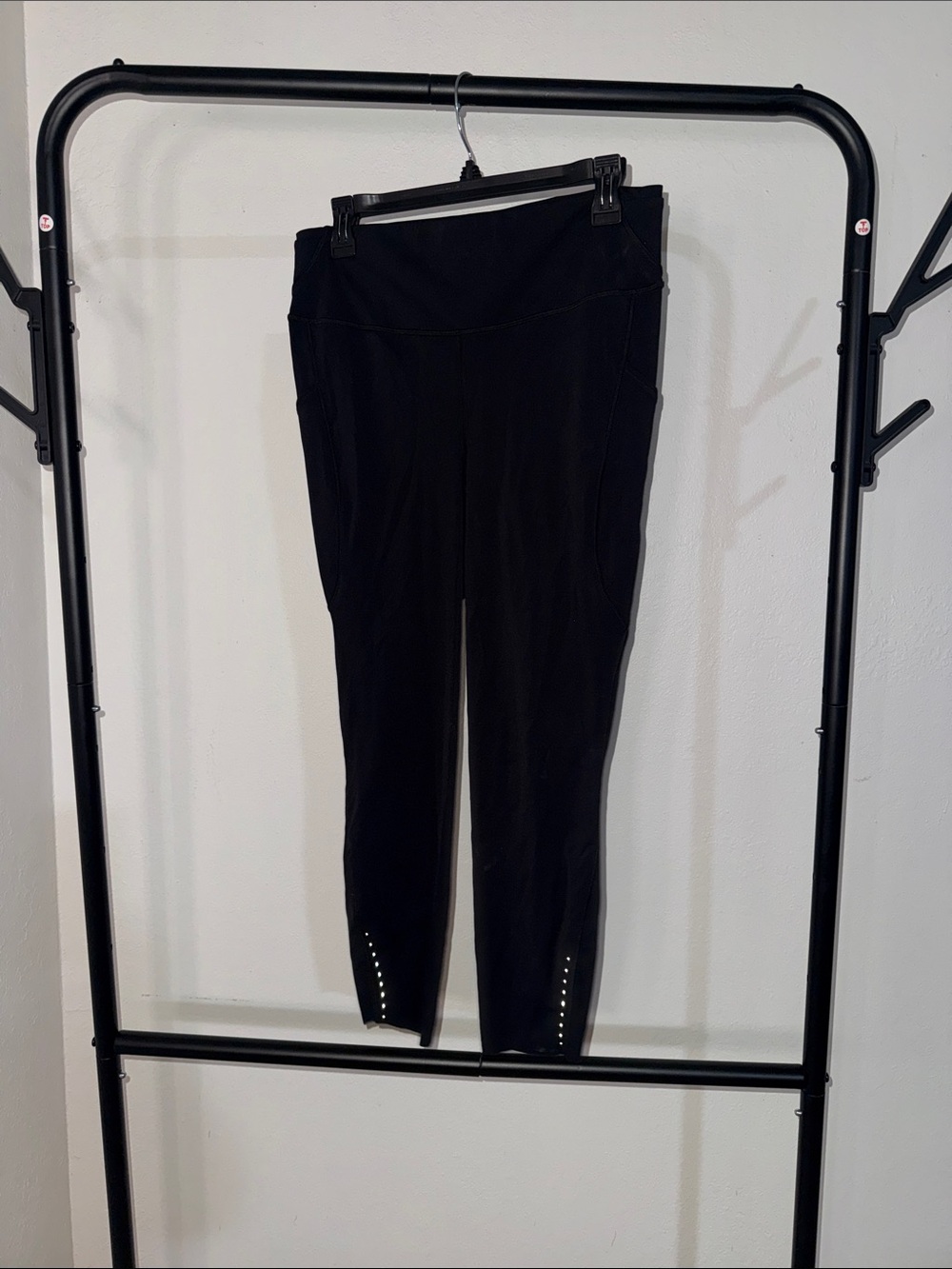 lululemon athletica Black High-Rise Leggings with Ankle Stud Detail